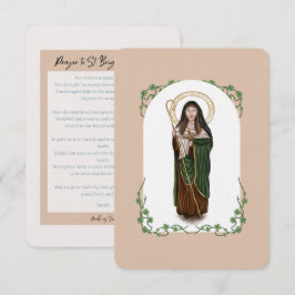 St. Brigid of Kildare Prayer Card Tack Kort