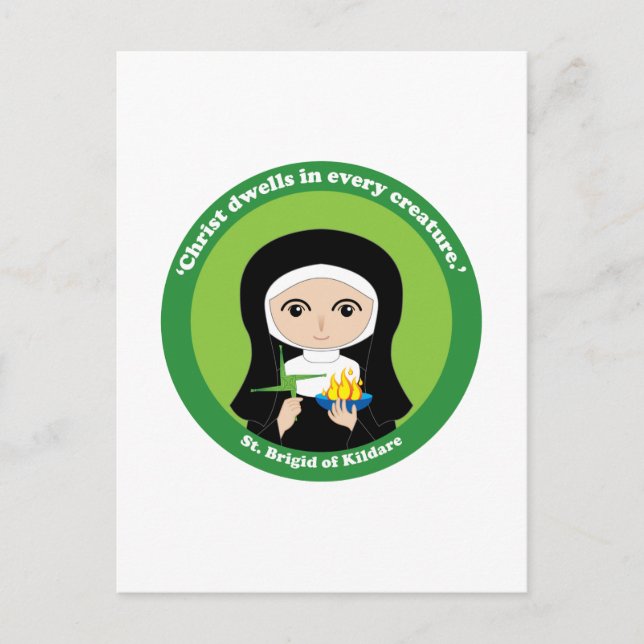 St. Brigid of Kildare Vykort (Framsida)