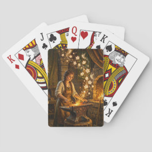 St Brigid Smidesälvor Blommor Fantasykonst Casinokort