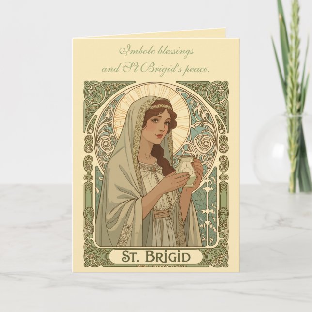 St Brigid The Patron Saint of Dairymaids Kort (Framsida)