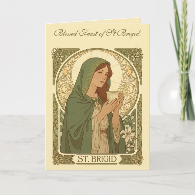 St Brigid The Patroness of Dairy Production Kort (Framsida)