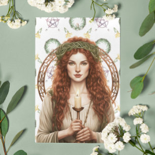 St. Brigids Day Candlemas Imbolc Helgkort