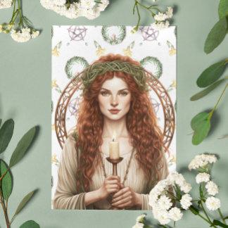 St. Brigids Day Candlemas Imbolc Helgkort