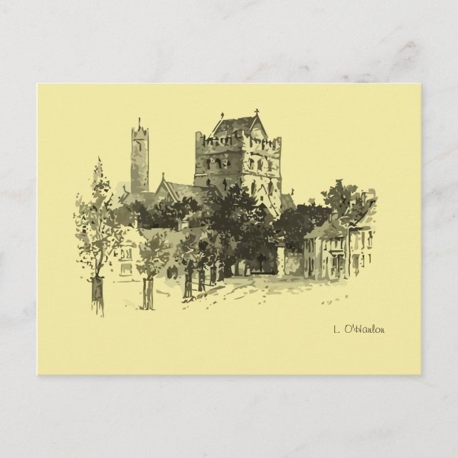 St. Brigids kyrka, Round Torn, Kildare Vykort (Framsida)