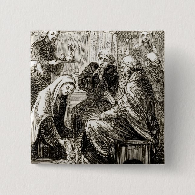 St. Brigit som underhåller en biskop, från Knapp (Framsida)