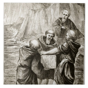 St. Brigits boxas, från 'triasen Thaumaturga, Kakelplatta