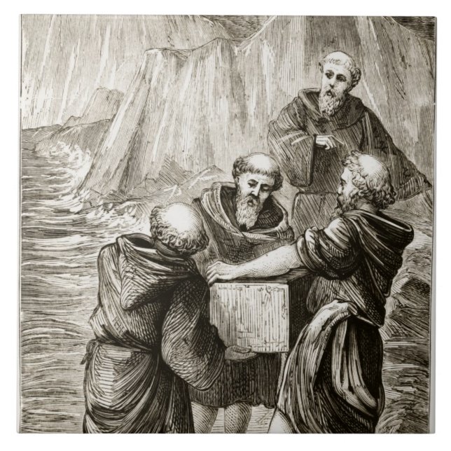 St. Brigits boxas, från 'triasen Thaumaturga, Kakelplatta (Framsidan)