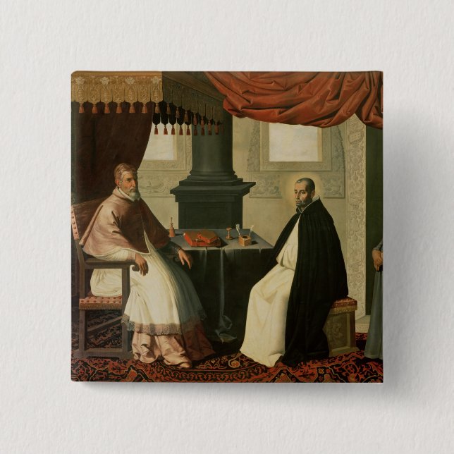St. Bruno och Pope Urban II 1630-35 Knapp (Framsida)