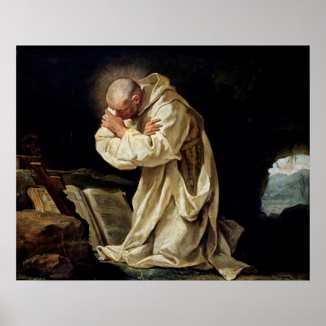St. Bruno Praying in the Desert, 1763 Poster (Framsidan)