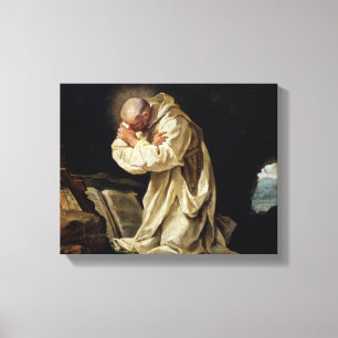 St. Bruno som ber i öknen, 1763 Canvastryck