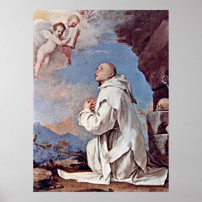 St. Bruno the Carthusian av Jusepe de Ribera Poster (Framsidan)