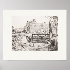St Buryan Farm Cornwall Eleanor Hughes Nytryck Poster