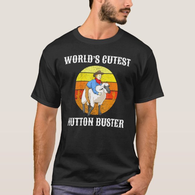 St Buster Rodeo Mutton Busting T Shirt (Framsida)