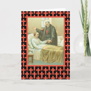 St. Camillus Comforting an Ogiltigt (M 021) tomt Kort