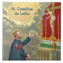 St. Camillus Praying före en Crucifix (M 020)
