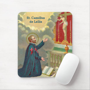St. Camillus Praying före en Crucifix (M 020) Musmatta