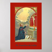 St. Camillus Praying före en Crucifix (M 020)