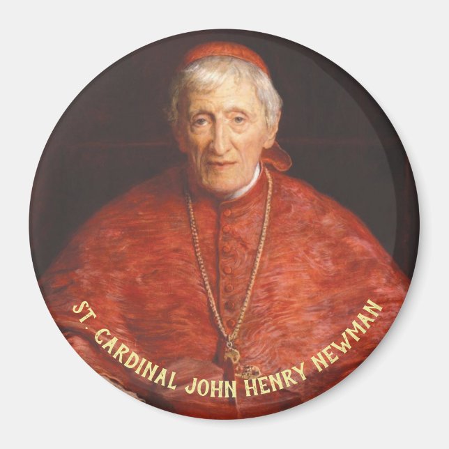 St. Cardinal John Henry Newman Catholik Magnet (Framsidan)