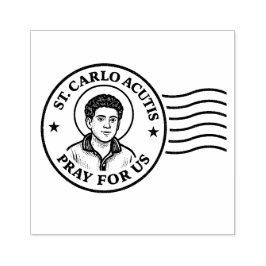 St. Carlo Acutis Pray for Us Catholic Stämpel