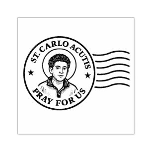 St. Carlo Acutis Pray for Us Catholic Stämpel