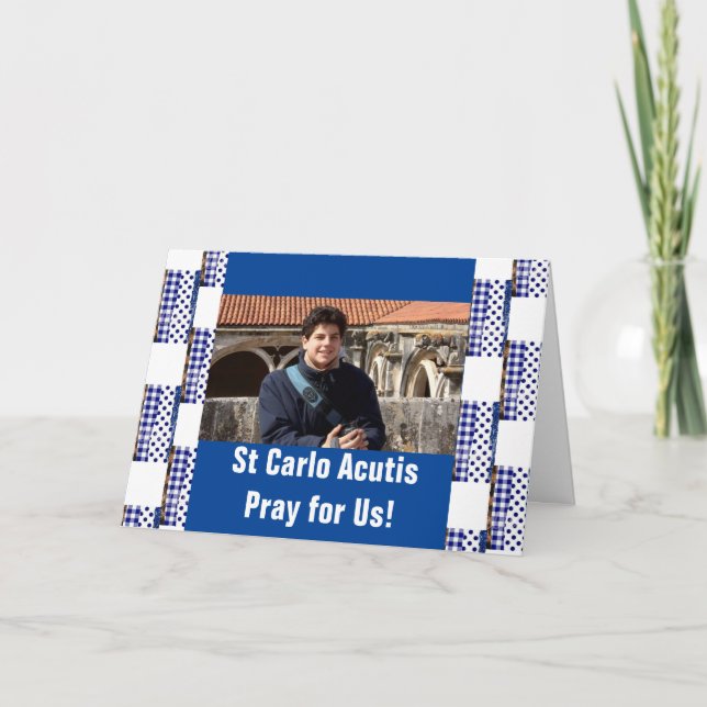 St Carlo Acutis Tack Kort (Framsida)