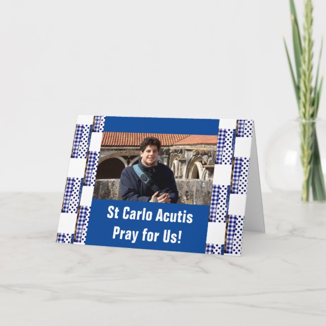 St Carlo Acutis tackkort (Framsida)