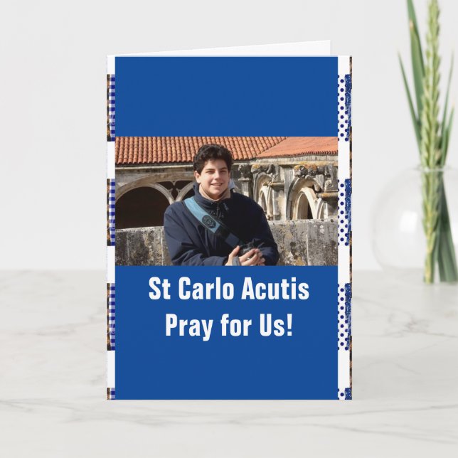 St Carlo Acutis tackkort Kort (Framsida)