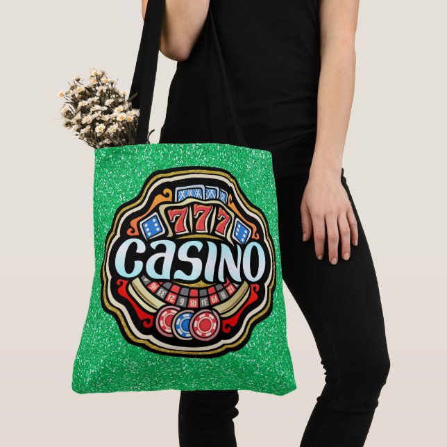 St. CASINO Totalbelopp - Se baksida Tygkasse (Närbild)