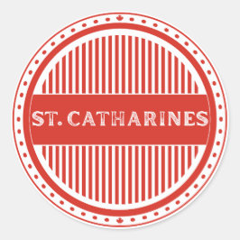 St. Catharines City Pride Emblem Kanadensisk ident Runt Klistermärke