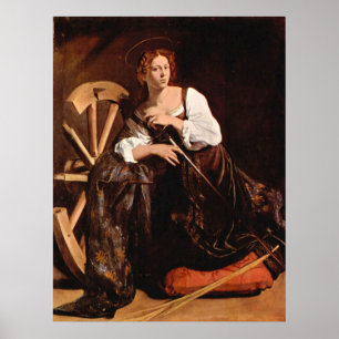 St. Catherine av Alexandria av Caravaggio Poster