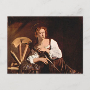 St. Catherine av Alexandria av Caravaggio Vykort