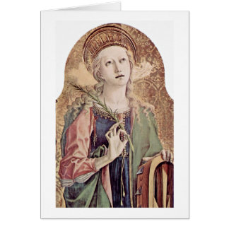 St.Catherine av Alexandria av Carlo Crivelli Hälsningskort