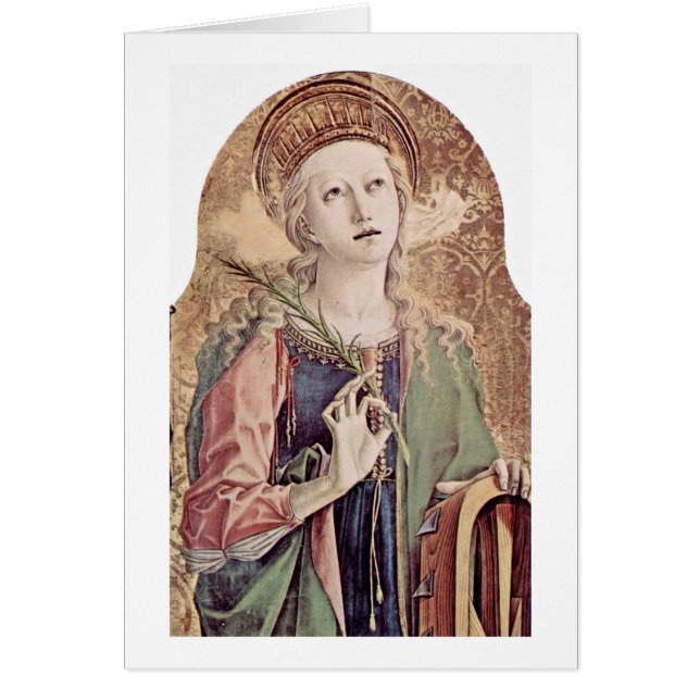St.Catherine av Alexandria av Carlo Crivelli Hälsningskort (Framsidan)