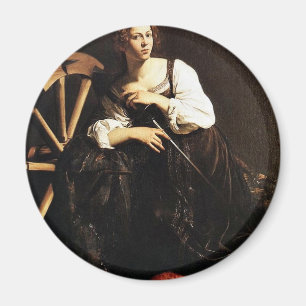 St. Catherine av Alexandria av Michelangelo Merisi Magnet