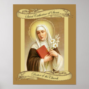 St. Catherine av den Siena doktorn av kyrkan Poster