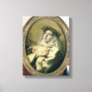 St. Catherine av Siena, c.1746 Canvastryck