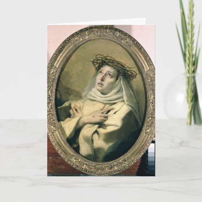 St. Catherine av Siena, c.1746 Kort (Framsida)
