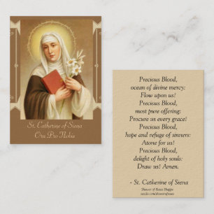 St. Catherine av Siena Scriptureliljar Visitkort