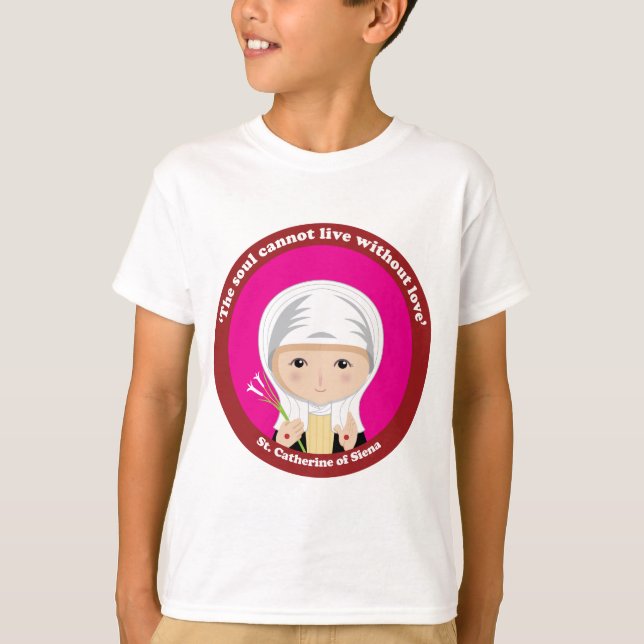 St. Catherine av Siena T Shirt (Framsida)