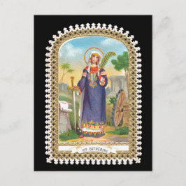 St. Catherine från Alexandria i Egyptens prestatio Vykort