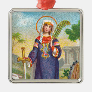 St. Catherine från Alexandria i Egyptiska Dress Julgransprydnad Metall