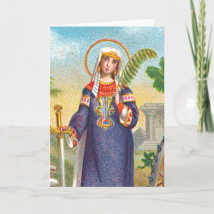 St. Catherine från Alexandria i Egyptiska Dress Kort