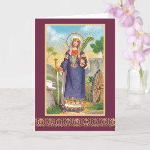 St. Catherine från Alexandria i Egyptiska Dress Kort
