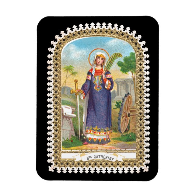 St. Catherine från Alexandria i Egyptiska Dress Magnet (Vertikal)
