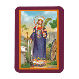 St. Catherine från Alexandria i Egyptiska Dress Magnet