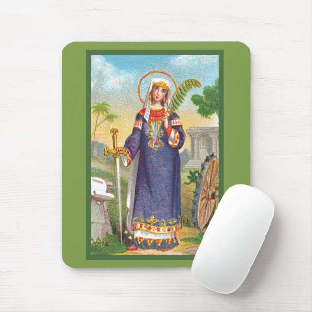 St. Catherine från Alexandria i Egyptiska Dress Musmatta (Med mus)