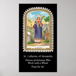 St. Catherine från Alexandria i Egyptiska Dress Poster