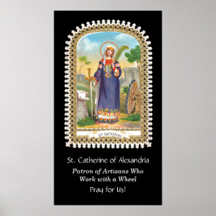 St. Catherine från Alexandria i Egyptiska Dress Poster