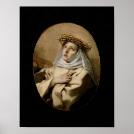 St. Catherine från Siena Hl. Katharina Siena Tiepo Poster