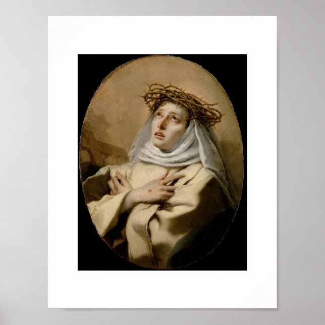 St. Catherine från Siena Hl. Katharina Siena Tiepo Poster (Framsidan)